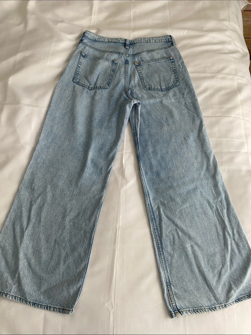 H&M High Waisted Light Blue Wide Leg Jeans - Picture 8 of 10